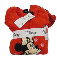 Nové - Červené chlpaté pyžama s Minnie Primark