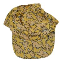 Okrová kšiltovka s dinosaury