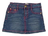 Modrá rifľová sukňa