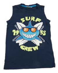 Tmavomodré tielko so žralokom Kids