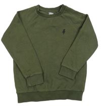 Khaki mikina s výšivkou F&F