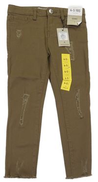 Nové - Khaki skinny rifle s prošoupáním Denim Co.