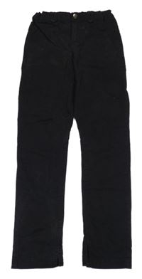 Černé plátěné skinny kalhoty Reserved