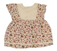 Smetanovo-farebný kvetovaný top Mothercare