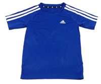 Modré športové funkčné tričko s logom Adidas