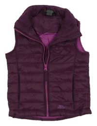 Fialová šušťáková prešívaná zateplená vesta Trespass