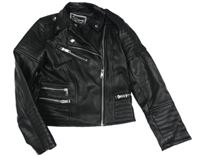 Čierny koženkový crop krivák C&A