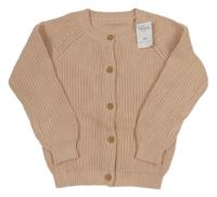 Nové - světlerůžový propínací svetr Nutmeg