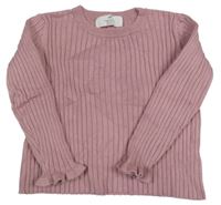 Staroružový rebrovaný ľahký sveter H&M
