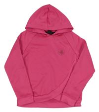 Ružová športová mikina s kapucňou