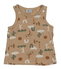 Hnědé tílko s obrázky Pep&Co