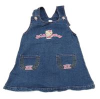 Modré na traké rifľové šaty s Hello Kitty