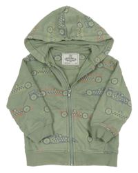 Khaki prepínaci mikina s formulami a kapucňou M&S