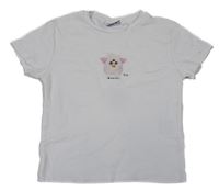 Bílé crop tričko s Furbym C&A