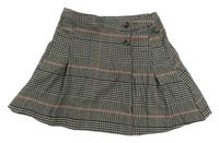 Čierno-béžovo-ružová vzorovaná sukňa H&M