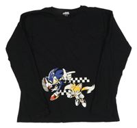 Čierne tričko so Sonicem