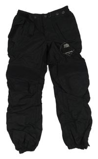 Černé šusťákové snowboardové kalhoty 
