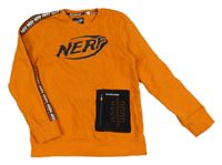 Oranžová mikina s nápisem - Nerf C&A