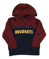 Vínovo-tmavomodrá mikina s kapucí - Harry Potter 