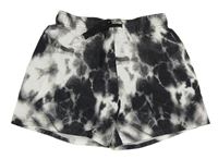 Bílo-černé batikované plážové kraťasy H&M