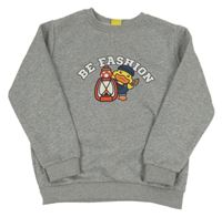 Sivá zateplená mikina s kachničkou