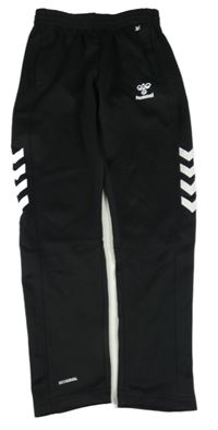 Černo-bílé sportovní tepláky se šipkami Hummel 