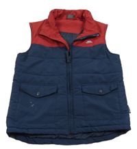 Tmavomodro-vínová šušťáková lehce zateplená funkčná vesta Trespass