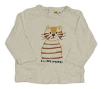 Smotanové tričko s tigrom