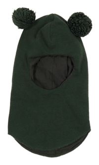 Tmavozelená kukla s bambulemi 