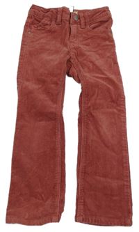 Cihlové flare manšestráky 