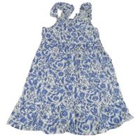 Bielo-modré kvetované šaty Primark