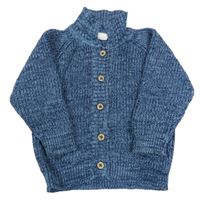 Modrý melírovaný prepínaci sveter Alana