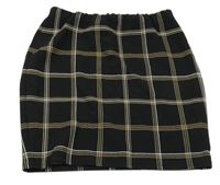 Čierno-béžovo-biela kockovaná sukňa New Look