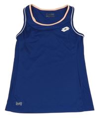 Tmavomodrý sportovní top s logem Lotto 