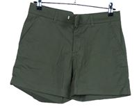 Dámské khaki plátěné kraťasy H&M