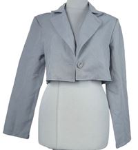 Dámske sivé sačkové bolerko MissGuided