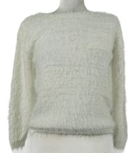 Dámský smetanový chlupatý svetr 