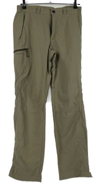 Pánske béžové šušťákové outdoorové nohavice Quechua