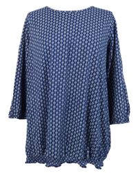 Dámské tmavomodro-bílé vzorované triko John Baner 