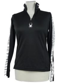 Dámská černo-šedá vzorovaná sportovní mikina Spyder 