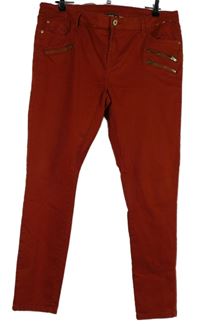 Dámské cihlové skinny kalhoty Janina 
