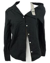 Dámská černá asymetrická halenka s páskem přes rameno River Island 