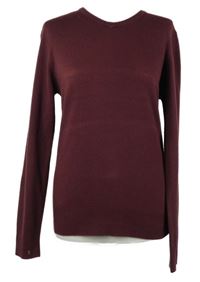 Pánsky vínový sveter s véčkovým výstřihem Peacocks