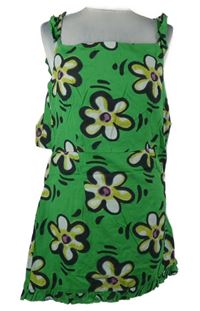 Dámske zelené kvetované ľanové šaty Colloseum