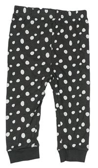 Tmavosivé bodkovaná é pyžamové nohavice zn. Pep&Co