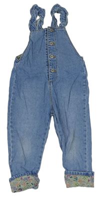 Modrý rifľový nohavicový podšitý overal Zara
