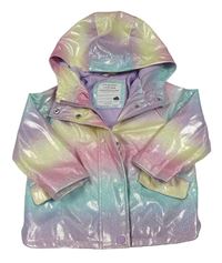 Barevná třpytivá nepromokavá podzimní bunda s kapucí Primark
