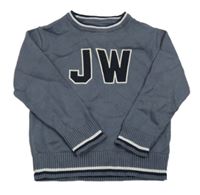 Tmavomodrý sveter s písmeny Jack Wills