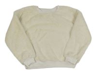 Smetanová chlupatá mikina Jeff&Co