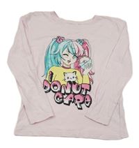 Světlerůžové triko s dívkou Page one young